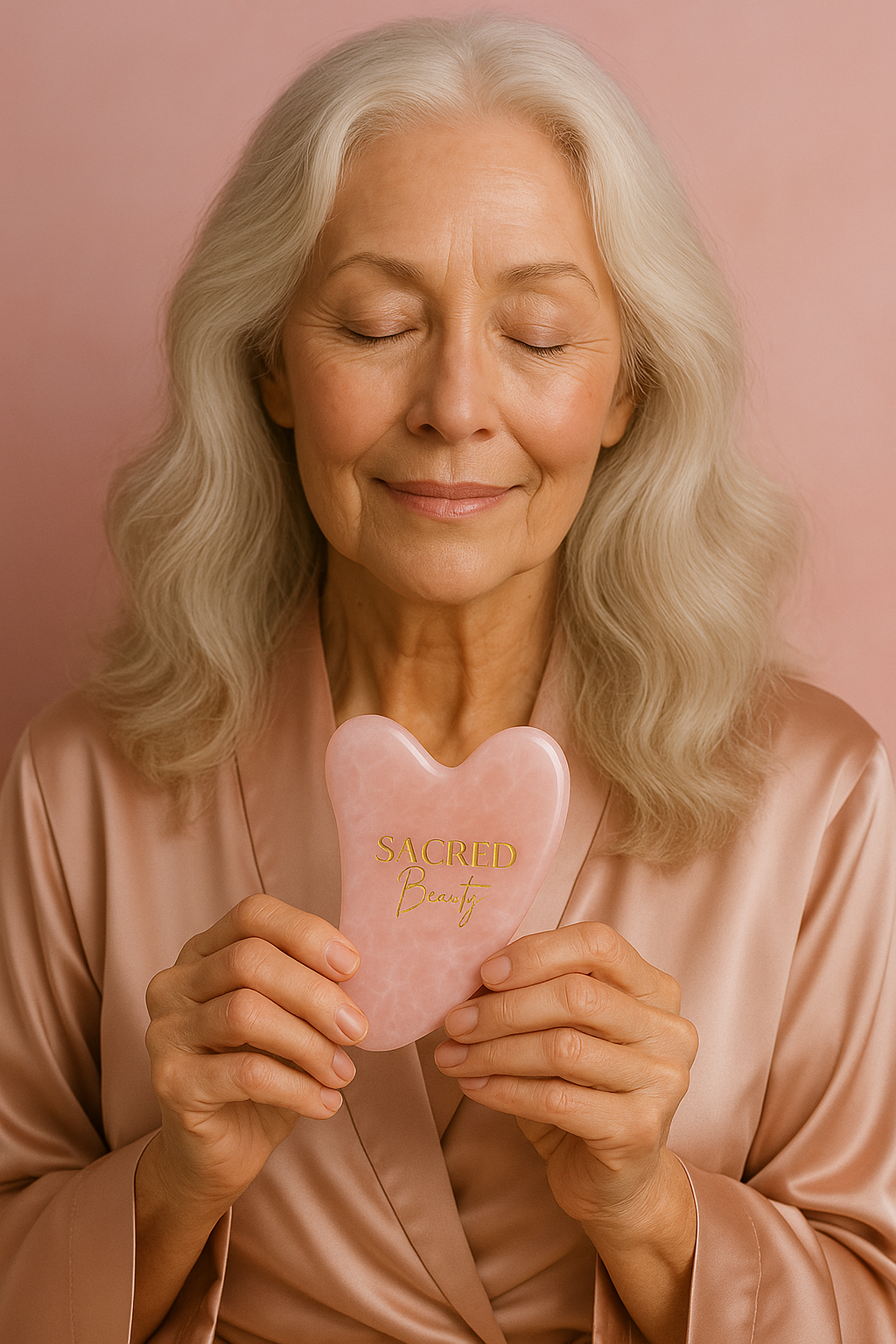 SACRED Beauty Rose Quartz Gua Sha